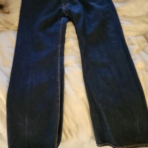 Levi's 501 Original Straight Leg Jeans Button Fly Med Wash Size 42 X 32.